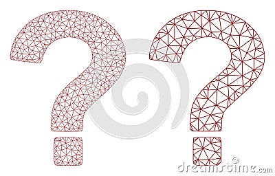 Question Icon - Vector Triangular Mesh Vector Illustration