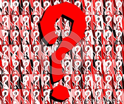 Question mark on artistic colorful background Vector Illustration