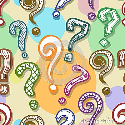 Question mark background Vector Illustration