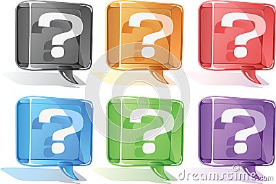 Question Mark Balloon icon Vector Illustration