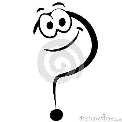 Question Mark Cartoon Face Stock Photo