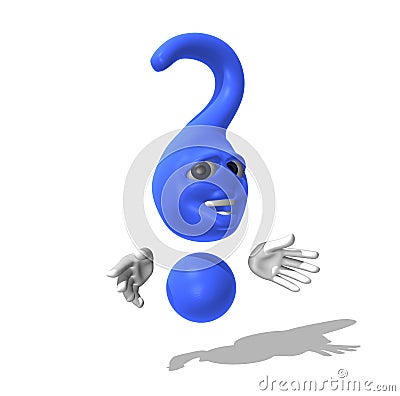 Question mark character Stock Photo