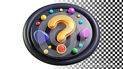 Question mark, query and information symbol illustration design icon png transparent image Generative AI Stock Photo