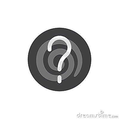 Question mark in a circle simple icon vector Vector Illustration