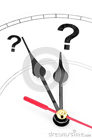 Question mark clock Stock Photo