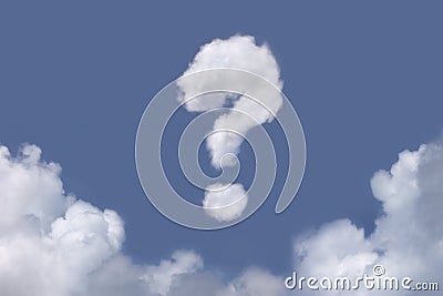 Question Mark Cloud Stock Photo