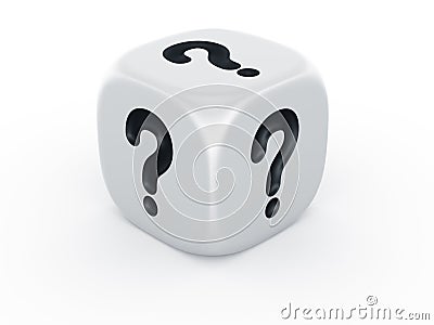 Question mark dice Stock Photo