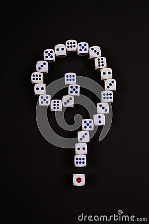 Question mark dice Stock Photo