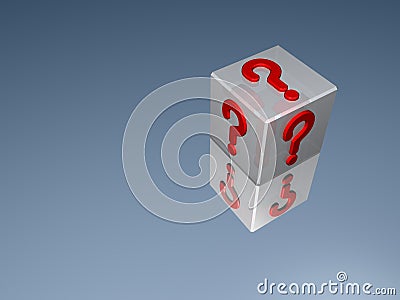 Question mark die Stock Photo