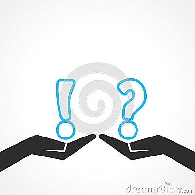 Question mark and exclamatory symbol Vector Illustration