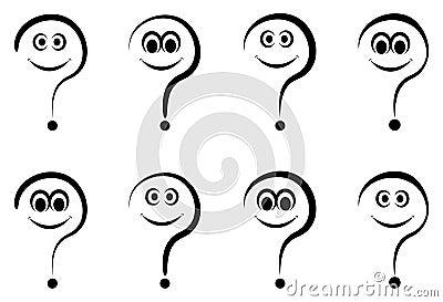 Question mark face Vector Illustration