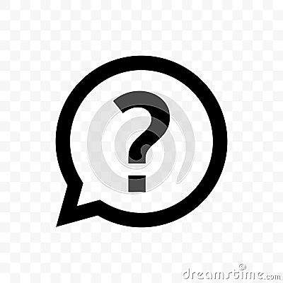 Question mark FAQ dialog chat bubble vector circle icon Vector Illustration