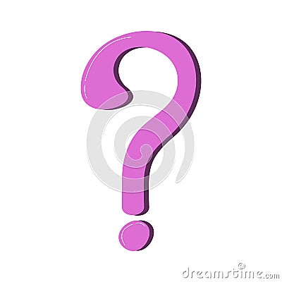 Question mark flat vector. frequently asked questions. problem solution, quiz game confuse Stock Photo