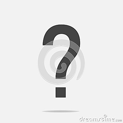 Question mark icon. Flat icon question mark Vector Illustration