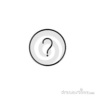 Question mark icon. Help symbol. FAQ flat sign on white background. eps 10 Vector Illustration