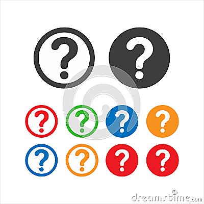 Question mark icon in trendy design style. Vector Illustration