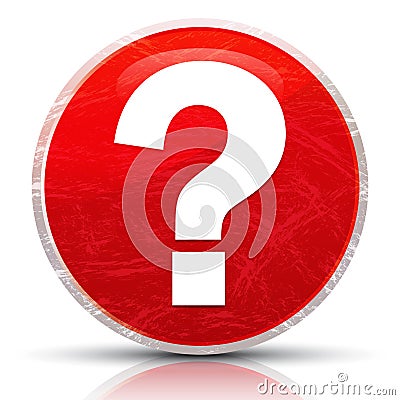 Question mark icon metallic grunge abstract red round button illustration Cartoon Illustration