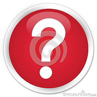 Question mark icon premium red round button Cartoon Illustration