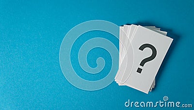 Question Mark On Paper Notes Stock Photo