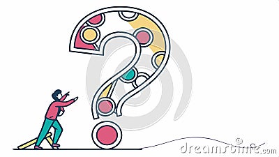 Question mark with person, inquiry and problem solving vector design Generative AI Vector Illustration