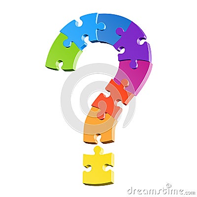 Question mark puzzle Vector Illustration