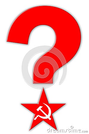 Question mark with red star Stock Photo