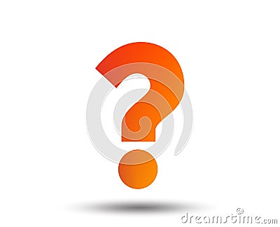 Question mark sign icon. Help symbol. Vector Illustration