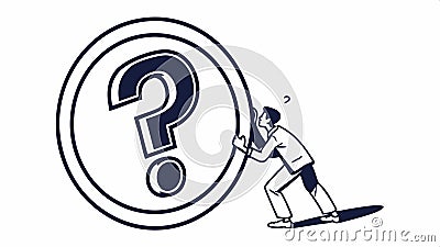 Question mark and skateboarder, asking questions, seeking answers, questioning, curiosity, doubt vector design Generative AI Vector Illustration