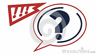 Question mark speech bubble, inquiry symbol and help icon vector design Generative AI Vector Illustration