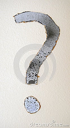 Question Mark on Wall Stock Photo