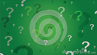 Question marks background - green Stock Photo