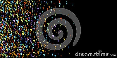 Question marks Quiz, doubt poll query public poll. Vector Illustration