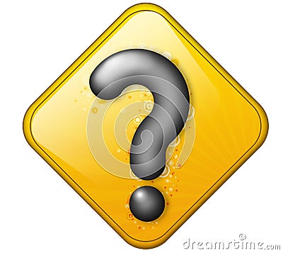 Question in the sign Stock Photo