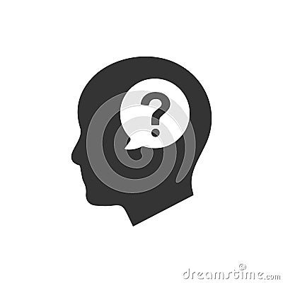 Question Thinking Icon Vector Illustration