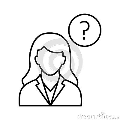 Questioner Vector Icon which can easily modify or edit Vector Illustration