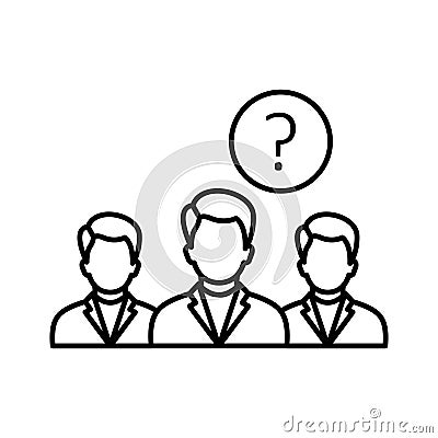 Questioner Vector Icon which can easily modify or edit Vector Illustration