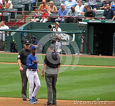 Questioning the Umpire Editorial Stock Photo