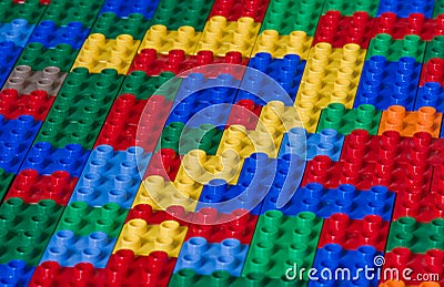 Questionmark from toy bricks Stock Photo