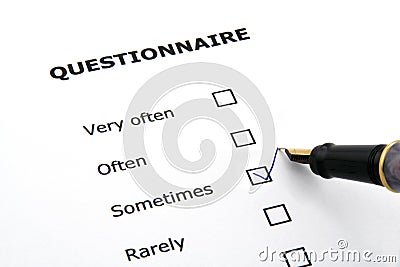 Questionnaire Stock Photo