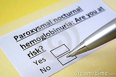 Questionnaire about health problems Stock Photo