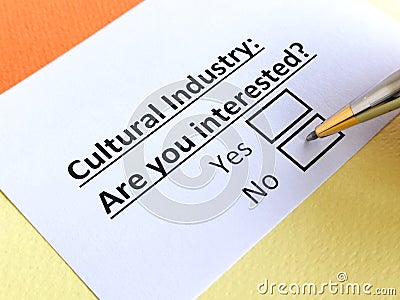Questionnaire about industry Stock Photo