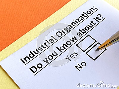 Questionnaire about industry Stock Photo