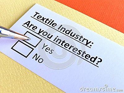 Questionnaire about industry Stock Photo