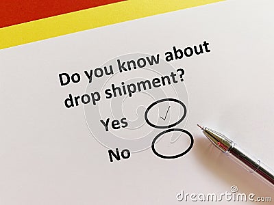 Questionnaire about logistics Stock Photo