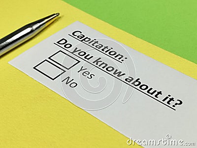 Questionnaire about taxation Stock Photo