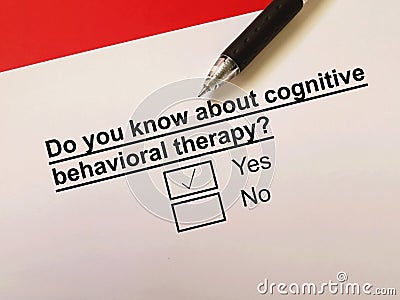 Questionnaire about therapy Stock Photo