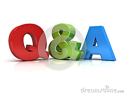 Questions and answers concept Q and A word Stock Photo