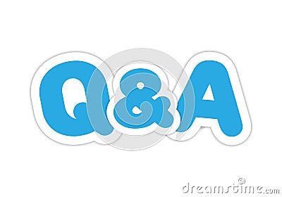 Questions and answers labels Vector Illustration