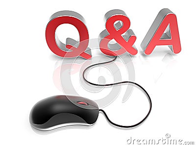 Questions and answers online concept Cartoon Illustration