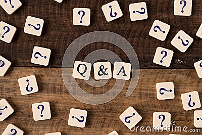 Questions and Answers Q&A concept Stock Photo